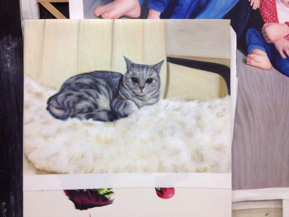 F&S Gift Store Pet Custom Portrait Illustration Oil Painting - Animal From Realistic Photo- Eternity Art-Love Gift For Family,Couple,Birthday...