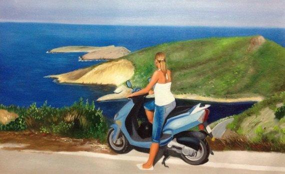Personalized Oil Painting From Photos, handcraft art on Canvas-Show Case KKR101818-12