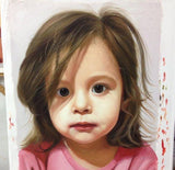 F&S Gift Store Baby Custom Portrait Illustration Oil Painting - 1 People From Realistic Photo- Eternity Art-Love Gift For Family,Couple,Birthday...