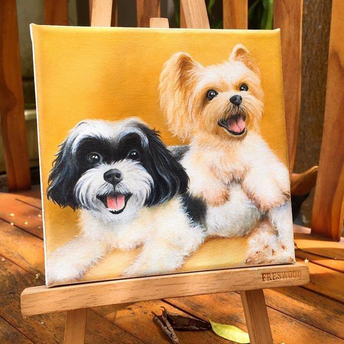 F&S Gift Store Custom Pet Portrait from Photo. Dog Portrait Oil Painting. Handmade Gift Pet Memorial Dog Lover Gift. Pet Lover Keepsake. Free Shipping.