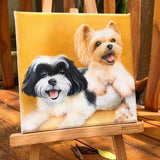 F&S Gift Store Custom Pet Portrait from Photo. Dog Portrait Oil Painting. Handmade Gift Pet Memorial Dog Lover Gift. Pet Lover Keepsake. Free Shipping.
