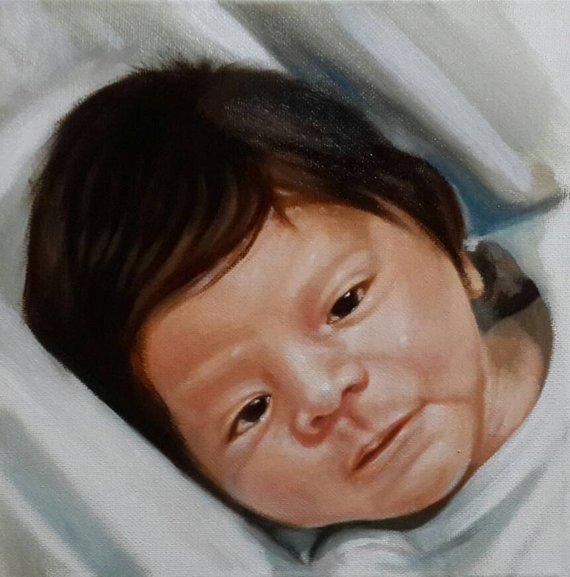 Personalized Oil Painting From Photos, handcraft art on Canvas-Show Case HNG100312-12