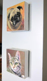 F&S Gift Store 6" x 6" Custom Pet Portrait Oil Painting - gift for animal lovers, dog art, cat lady gift