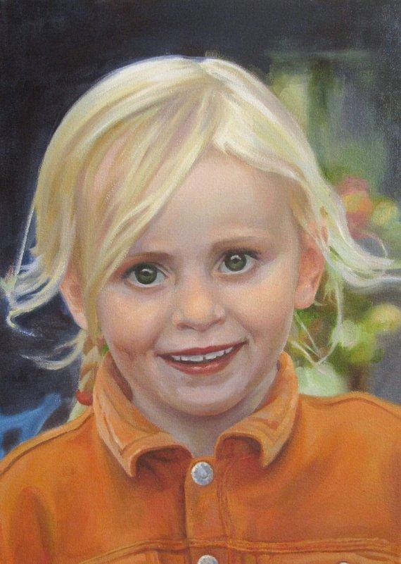 F&S Gift Store Portrait from photo, Custom oil painting, Child portrait, Custom kid portrait, Gift for mom, Anniversary gift, Family painting, Mom gift