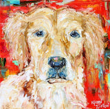 F&S Gift Store Pet portrait Custom Karen Tarlton Original Oil Painting Commission - palette knife impasto fine art