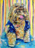 F&S Gift Store Portrait of pet by order Dog painting custom Personalized art gift Pet portrait customized Anniversary gift for dog lovers Dog oil painting