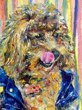 F&S Gift Store Portrait of pet by order Dog painting custom Personalized art gift Pet portrait customized Anniversary gift for dog lovers Dog oil painting