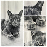 F&S Gift Store Cat painting realistic Pet painting Oil Art portrait from photo Cat painting original Custom pet painting Realism art portrait Gift for wife