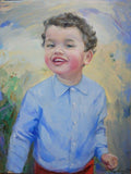 F&S Gift Store Custom canvas art, Oil portrait, Custom kid portrait, Family painting, Custom painting, Child portrait, Gift for dad, Gift for mom