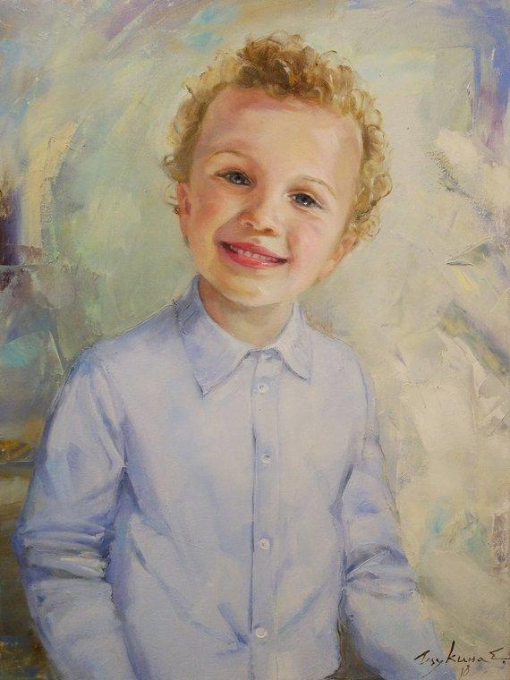 F&S Gift Store Photo to painting, Customized painting, Custom kid portrait, Customized portrait, Child portrait, Personalized gift, Anniversary gift