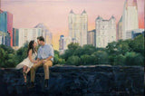 F&S Gift Store Custom couple portrait, Сustom couple painting, Сustom oil painting on canvas, Painting portrait, Wedding portrait, Dad gift
