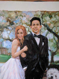 F&S Gift Store Hand Painted Commission Family Pet Portrait Oil Painting (paint family member or pet from photo), Custom Dog Cat Portrait Art