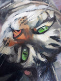 F&S Gift Store Custom pet portrait Cat painting oil painted portrait original canvas illustration pet lover gift kids funny kitten art birthday gift mom