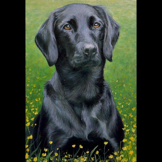 F&S Gift Store Custom Dog portrait, Pet portrait, Dog Painting, Dog Art - oil painting on canvas. 50% DEPOSIT. Handmade Custom pet portrait. TWO DOGS