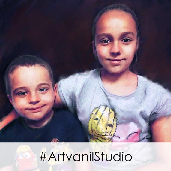 Personalized Oil Painting From Photos, handcraft art on Canvas-Show Case CRE101663-12