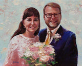 F&S Gift Store Small portrait from photo order modern painting oil commission personalized pop art