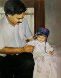 F&S Gift Store Personalize portrait, Custom canvas art, Custom painting, Custom baby painting, Child portrait, Husband gift, Portrait from a photo