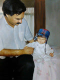 F&S Gift Store Personalize portrait, Custom canvas art, Custom painting, Custom baby painting, Child portrait, Husband gift, Portrait from a photo