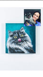 F&S Gift Store CUSTOM CAT PAINTING Portrait from Photo on Canvas, Pets on Canvas, Birthday Gift ideas, gift ideas, Acrylic or Oil Painting (Gallery Wrap)