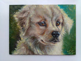 F&S Gift Store Custom Dog portrait oil painting custom pet lover gift Commission dog painting Golden retriver portrait painting custom animal painting dogs