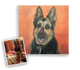 F&S Gift Store 12x16 oil painting custom pet portrait hand painted on canvas from photo original best Christmas gift for dog lover