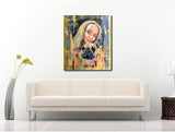 F&S Gift Store Personalized painting Child and dog painting custom Oil portrait to order Owner and a pet portrait Pop art portrait Gift for girlfriend