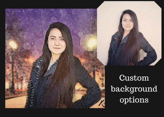 Personalized Oil Painting From Photos, handcraft art on Canvas-Show Case NOD100633-24