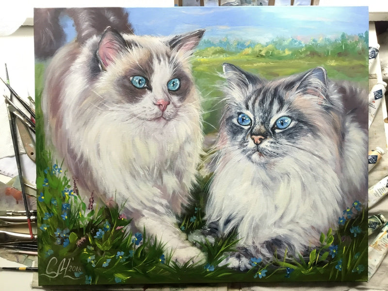 Personalized Oil Painting From Photos, handcraft art on Canvas-Show Case IGH100565-24