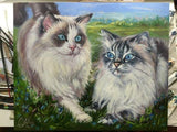 F&S Gift Store CUSTOM CAT PORTRAIT painting, custom pet portrait canvas, custom dog portrait, custom cat painting original, custom dog painting, cat lover