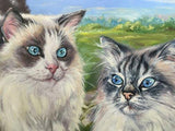 F&S Gift Store CUSTOM CAT PORTRAIT painting, custom pet portrait canvas, custom dog portrait, custom cat painting original, custom dog painting, cat lover