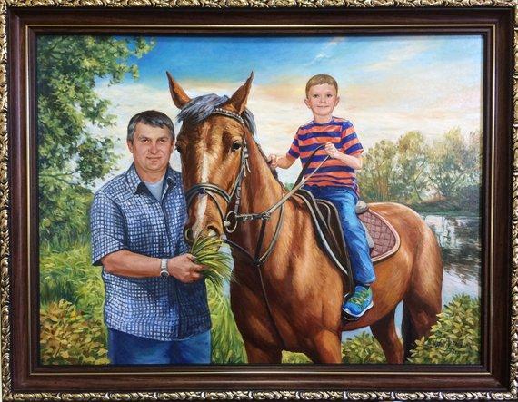 Personalized Oil Painting From Photos, handcraft art on Canvas-Show Case QHK100763-30