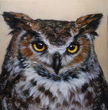 F&S Gift Store Owl oil painting on canvas, Filin portrait, Animals Painting, Custom pet portrait, Pets oil portrait from photo, Bird painting, Wall art