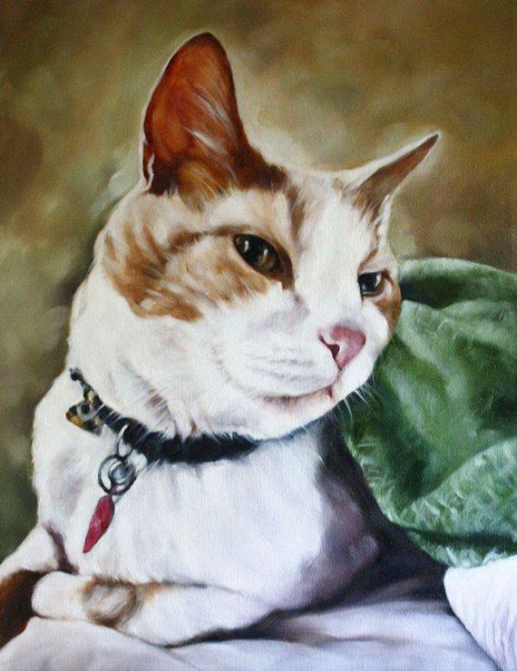 F&S Gift Store Pet Portrait, Custom Pet Portrait, Pet Oil Painting, 8x10, Animal Painting, Custom Cat Portrait