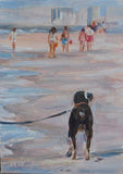 F&S Gift Store Beach Child Portrait, Child at the beach, Custom Portrait, Painting Back View, Birthday Gift, Paint my photo, Christmas Gift, gift for her,
