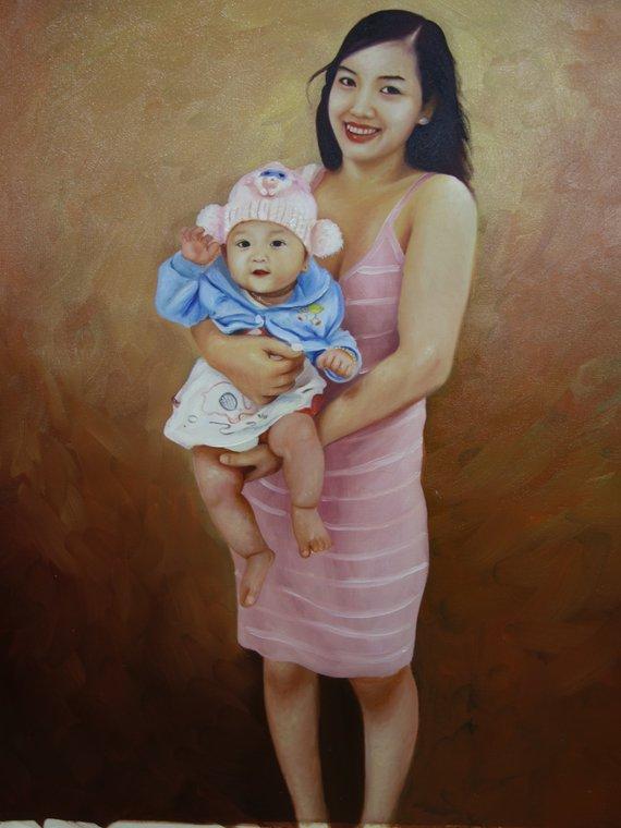 Personalized Oil Painting From Photos, handcraft art on Canvas-Show Case LAH102003-72