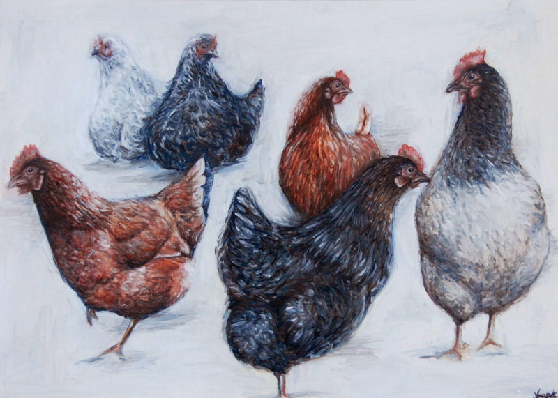 F&S Gift Store CUSTOM Turkey Oil Painting - Birthday Present, Paper Anniversary Farm Animal Artwork Portraits