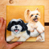 F&S Gift Store Custom Pet Portrait from Photo. Dog Portrait Oil Painting. Handmade Gift Pet Memorial Dog Lover Gift. Pet Lover Keepsake. Free Shipping.