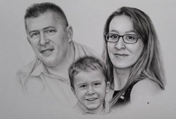 F&S Gift Store Custom portrait - Medium/Large size dry brush portrait | Oil portrait, Custom oil painting, Family portrait, Oil portrait, Children portrait
