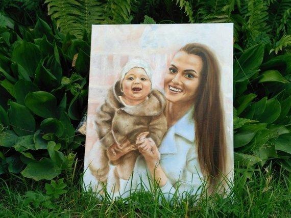 Personalized Oil Painting From Photos, handcraft art on Canvas-Show Case LKN101798-12