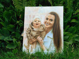 Personalized Oil Painting From Photos, handcraft art on Canvas-Show Case LKN101798-12
