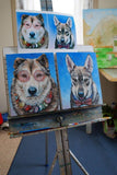 F&S Gift Store Joplin Inspired, dog painting in costume, custom pet portrait oil paintings by puci, 8x10"