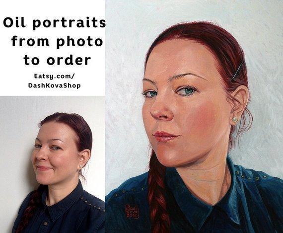 Personalized Oil Painting From Photos, handcraft art on Canvas-Show Case OHE102086-36