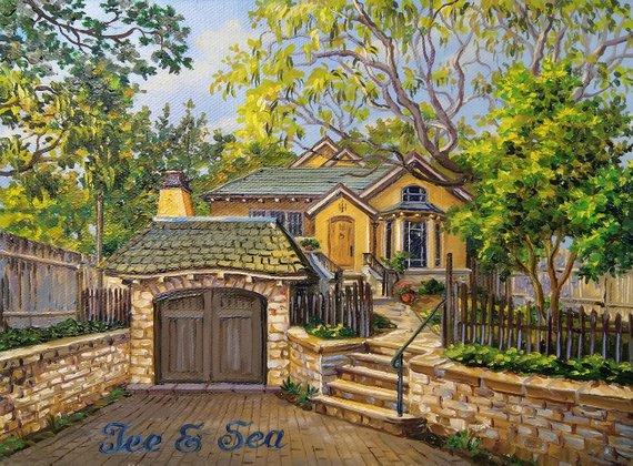 F&S Gift Store House portrait, custom painting, original oil painting, painting from photo, anniversary gift, custom house painting, personalized painting