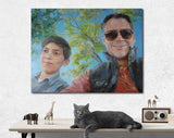 Personalized Oil Painting From Photos, handcraft art on Canvas-Show Case OAH102335-36