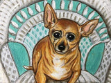 F&S Gift Store Pet Portrait "Teeny Weeny" Original Oil 8x8 custom pet sample, Chihuahua painting, dog art, pet painting, dog painting, pet memorial art