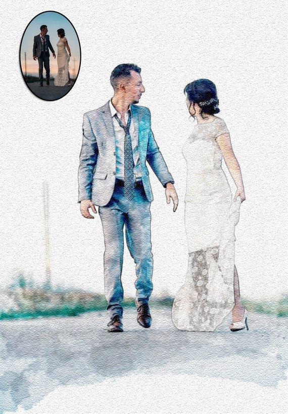 Personalized Oil Painting From Photos, handcraft art on Canvas-Show Case TGH101594-30
