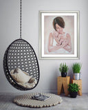 F&S Gift Store Customer specific, portrait, mother with Child, baby, custom, oil painting, portrait according to your personal photo template, by photo