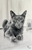 F&S Gift Store Cat painting realistic Pet painting Oil Art portrait from photo Cat painting original Custom pet painting Realism art portrait Gift for wife