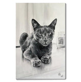 F&S Gift Store Cat painting realistic Pet painting Oil Art portrait from photo Cat painting original Custom pet painting Realism art portrait Gift for wife