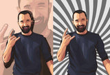F&S Gift Store Custom Portrait Comic Pop Art Portrait Digital Painting Custom Art Painting From Photo